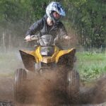 a man riding a dirt bike