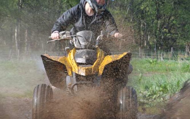 a man riding a dirt bike