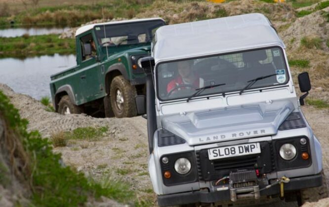 Land Rovers at House of Mulben