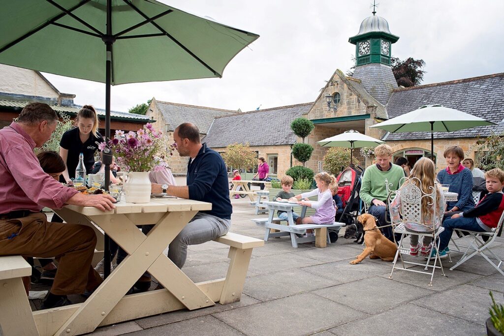 Picture of outdoor seating at Logie Steading