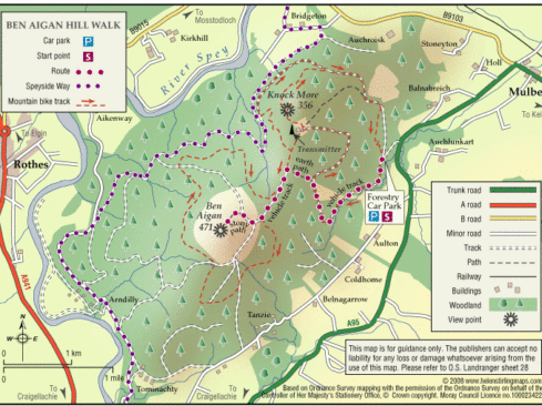 Picture of map of Ben Aigan hill walk