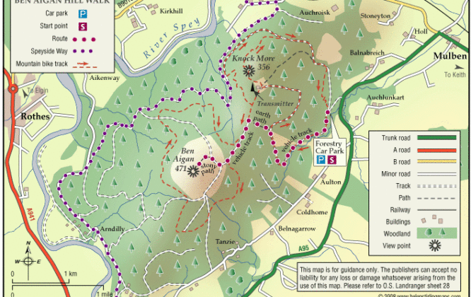 Picture of map of Ben Aigan hill walk