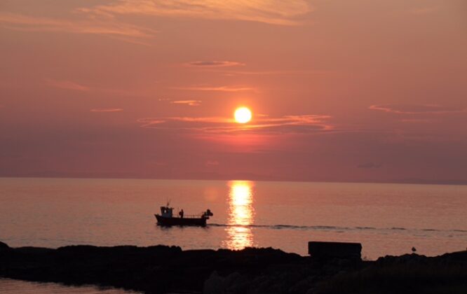Picture of a sunset in The Hythe Findochty