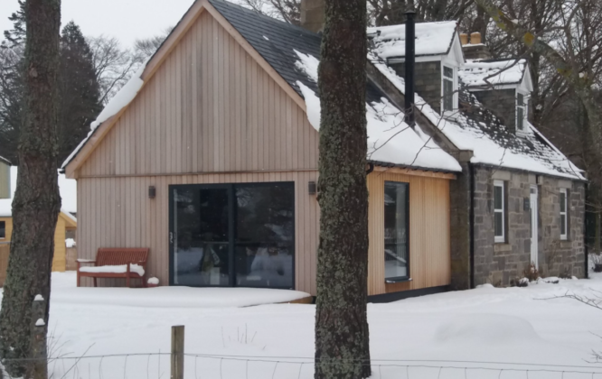 winter day at Drumin Farm Cottage