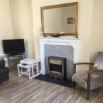 living room with fireplace