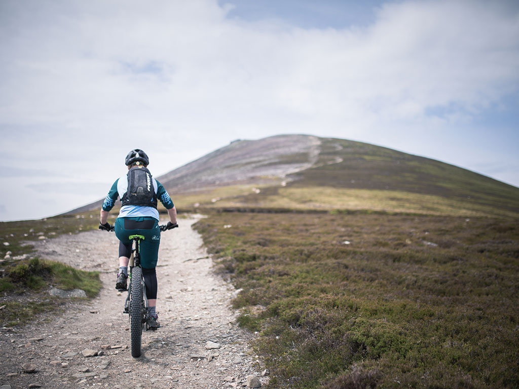 A Lady on a Mountain Bike