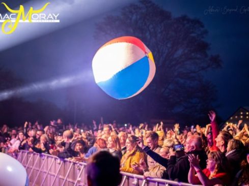 Festival Crowd with a beachball
