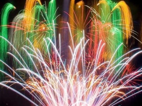 Firework Display bright colours