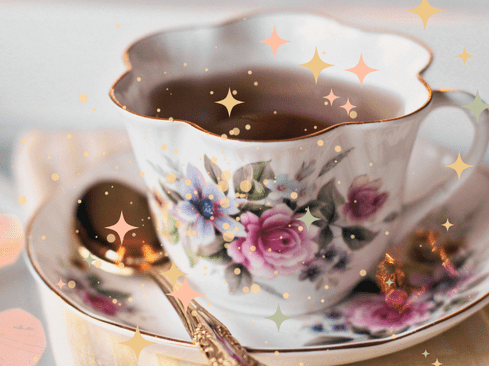 Tea Cup with Sparkles