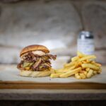 Picture of burger and chips at Badenochs