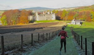 Picture of girl running in Dufftown