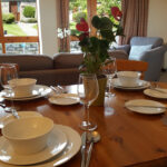 Plates and cutlery at the Carden Holiday Cottages