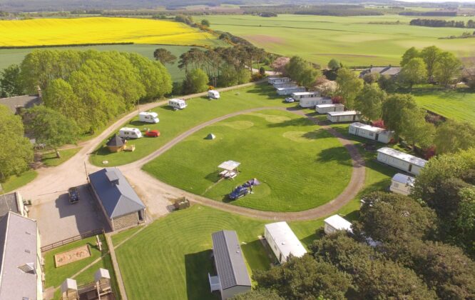 Drone shot of North Alves Holiday Park
